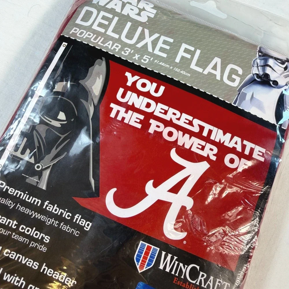 New Darth Vader‎ Star Wars Flag 3x5 Red Underestimate NCAA Alabama Wincraft NWT